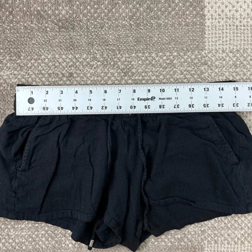 Old Navy Womens Medium Black Drawstring Elastic Waist Casual Shorts Solid Pocket